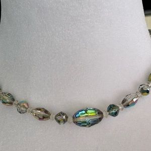 Gorgeous Vintage‎ Smoked Heliotrope Crystal Necklace